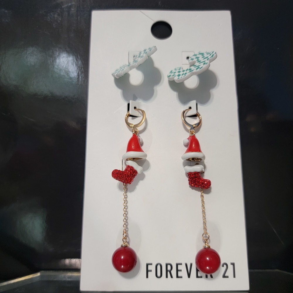 Forever 21 | Christmas | Drop | 3 Pairs | Earrings